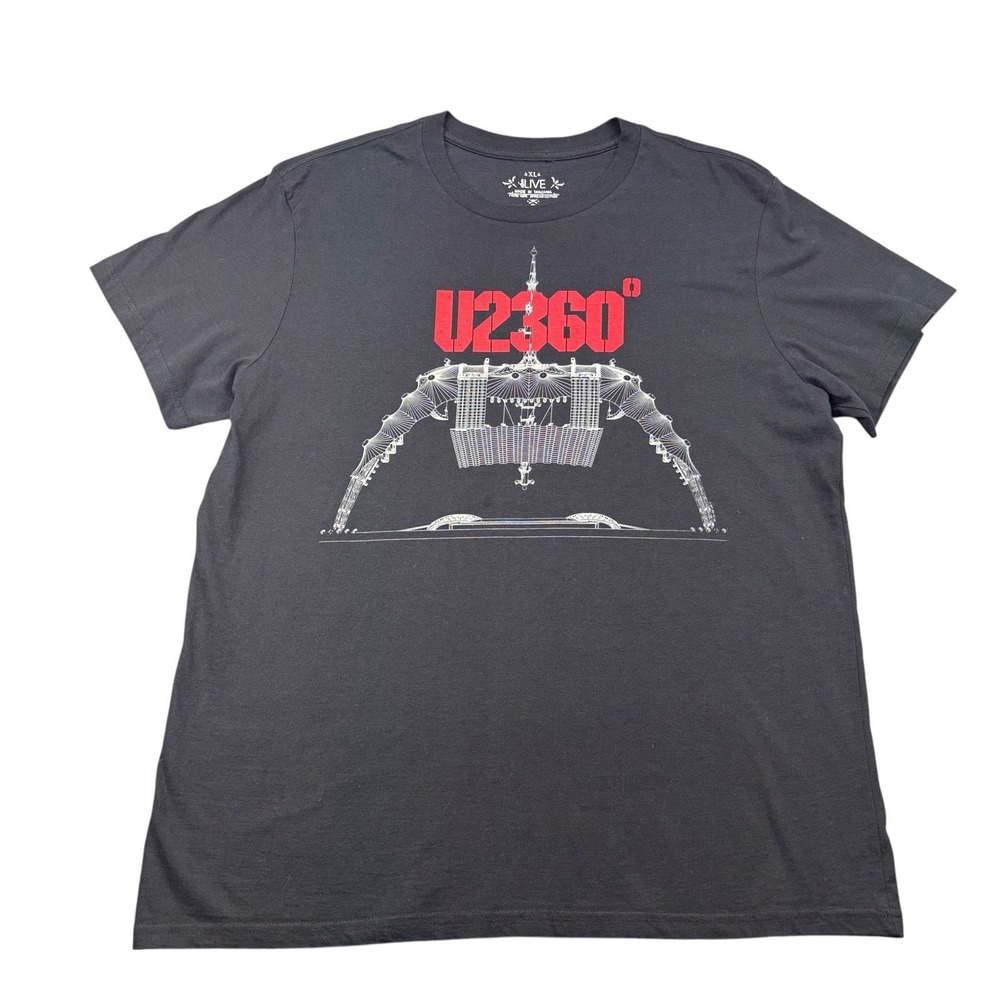U2 2011 360 Degrees‎ Stadium Concert Tour T-SHIRT Sz XL Rock Bono The Edge Black